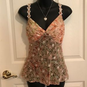 [Lipstick] Sheer Butterfly Tank